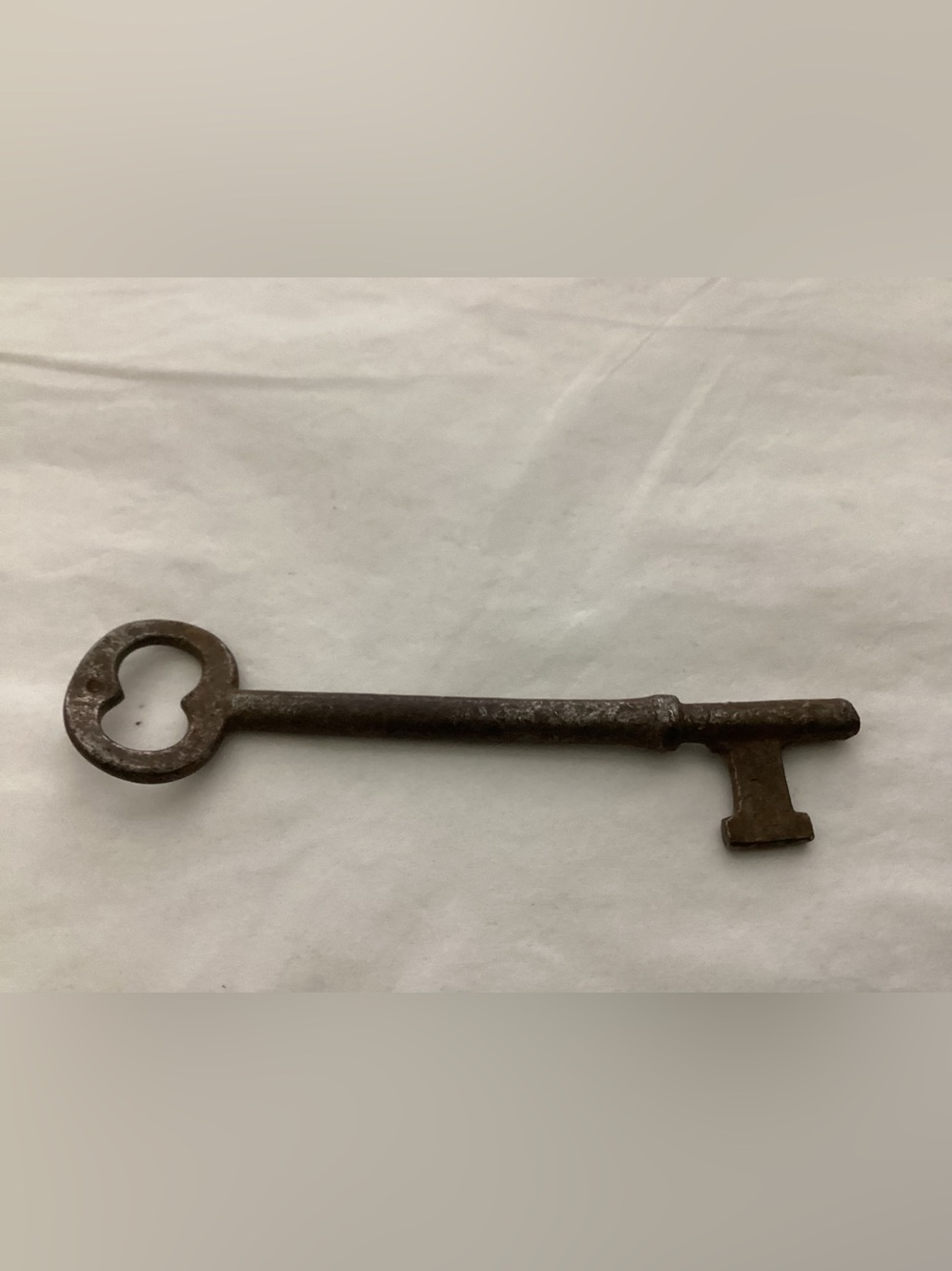 Antique Iron Skeleton Key late 19th century to early 20th century. Wrought iron